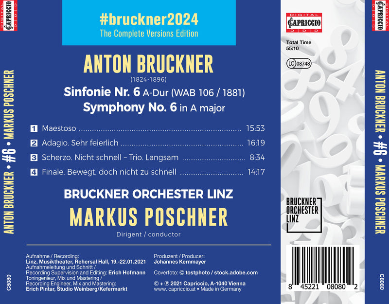 Bruckner: Symphony No. 6 / Poschner, Linz Bruckner Orchestra