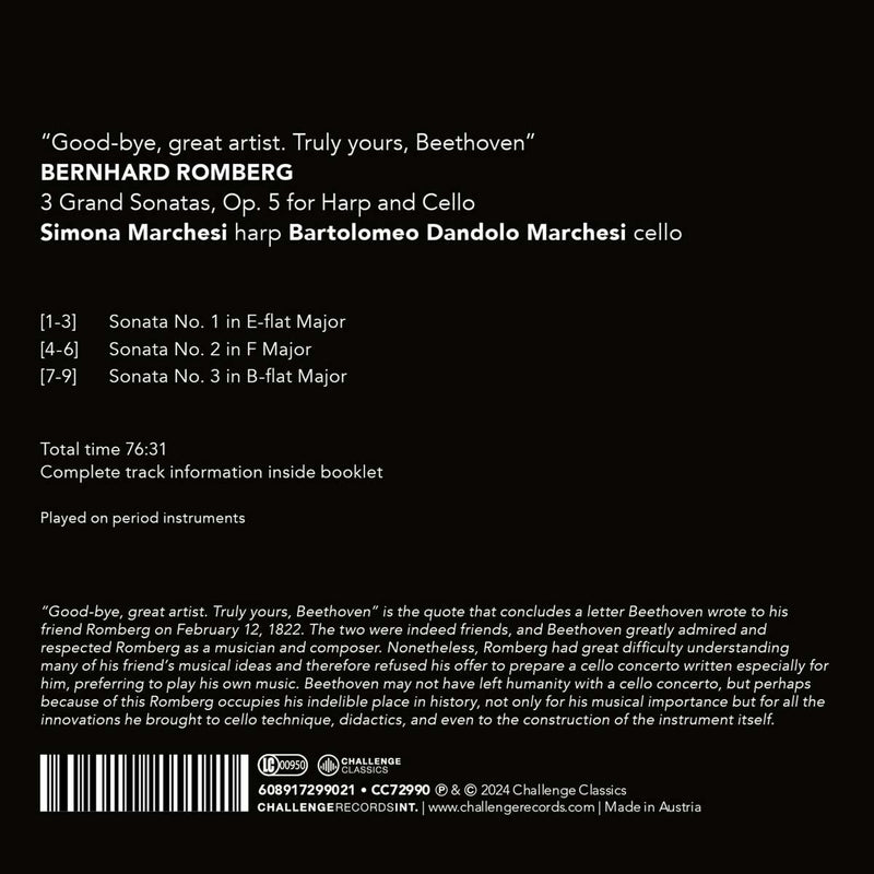 Romberg: Grand Sonatas for Harp & Cello
