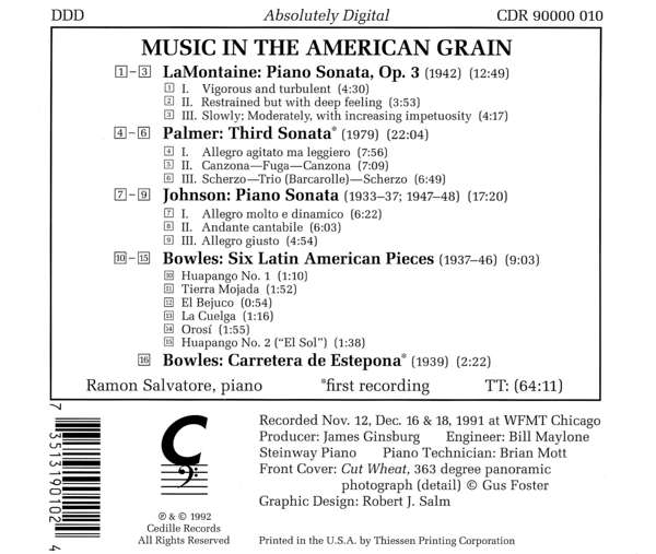 Music In The American Grain / Ramon Salvatore