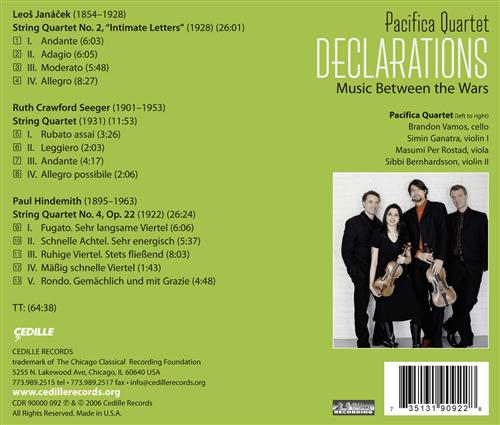 Declarations - Music Between The Wars / Pacifica Quartet
