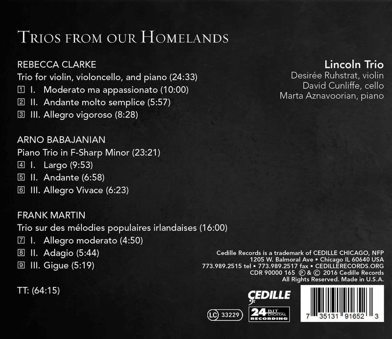 Trios from Our Homelands / Lincoln Trio