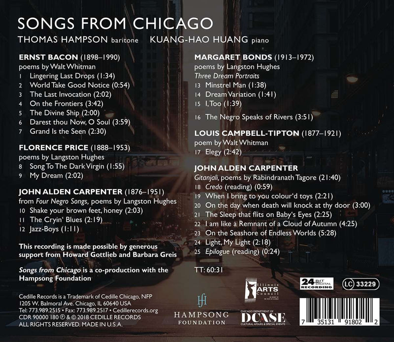 Songs from Chicago / Hampson, Kuang-Hao Huang