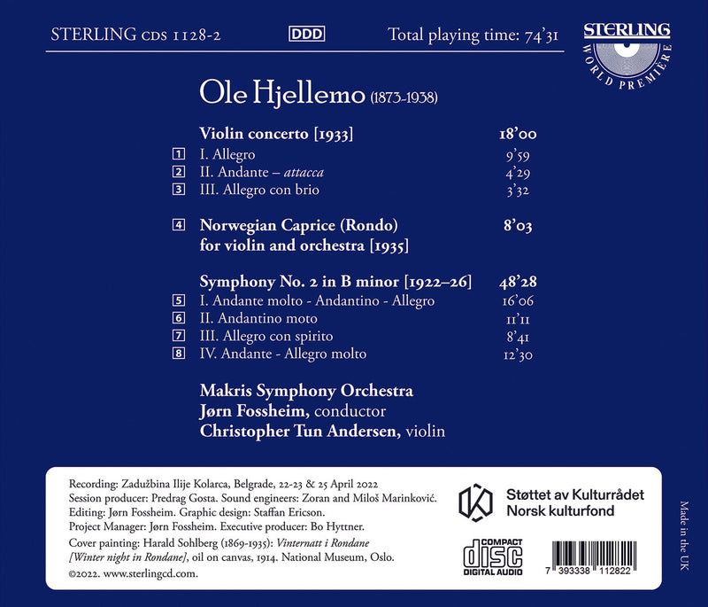 Hjellemo: Orchestral Works / Andersen, Fossheim, Makris Symphony