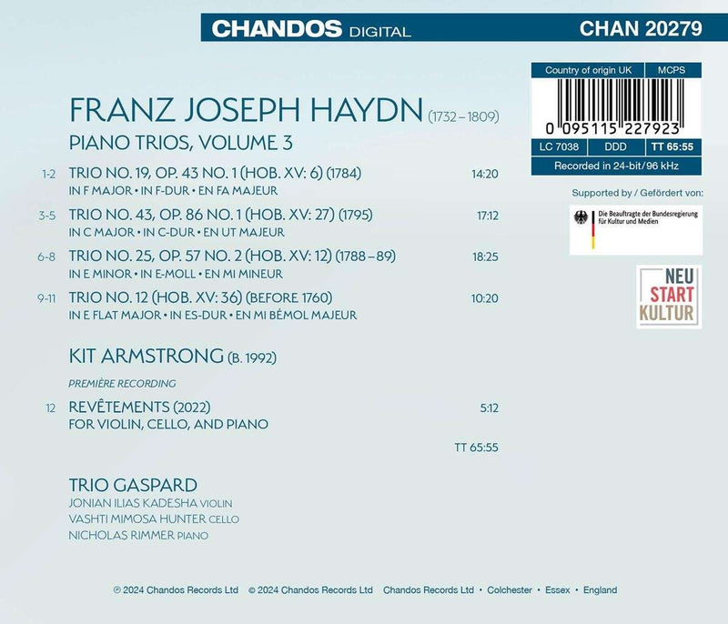 Haydn: Complete Piano Trios, Vol. 3 / Trio Gaspard