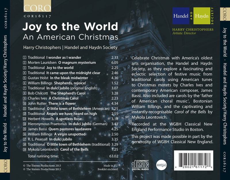 Joy to the World: An American Christmas / Christophers, Handel & Haydn Society