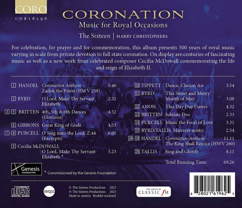 Coronation - Music for Royal Occasions / Christophers, The Sixteen