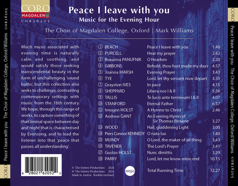 Peace I Leave With You - Music for the Evening Hour