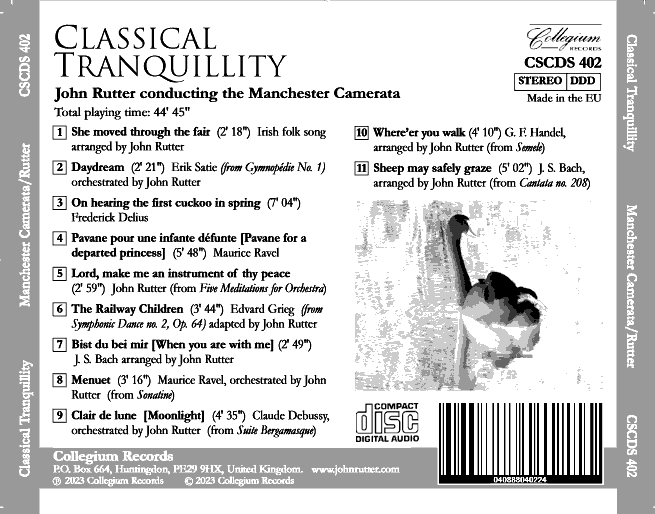 Classical Tranquillity / Rutter, Manchester Camerata