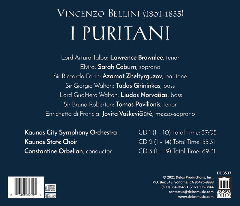 Bellini: I Puritani / Coburn, Brownlee, Orbelian, Kaunas City Symphony