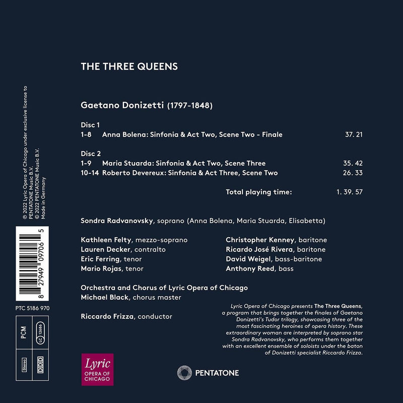 Donizetti: The Three Queens / Radvanovsky, Frizza, Lyric Opera of Chicago