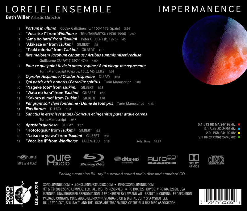 Impermanence / Lorelei Ensemble [CD + Blu-ray Audio]