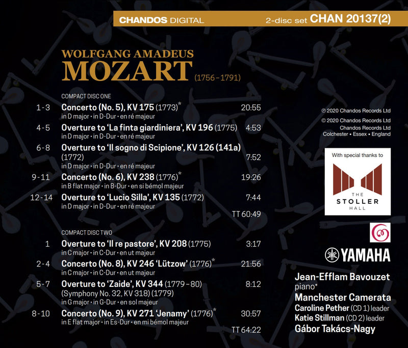 Mozart: Piano Concertos, Vol. 5 - K. 175, 271 & 246; Overtures / Bavouzet