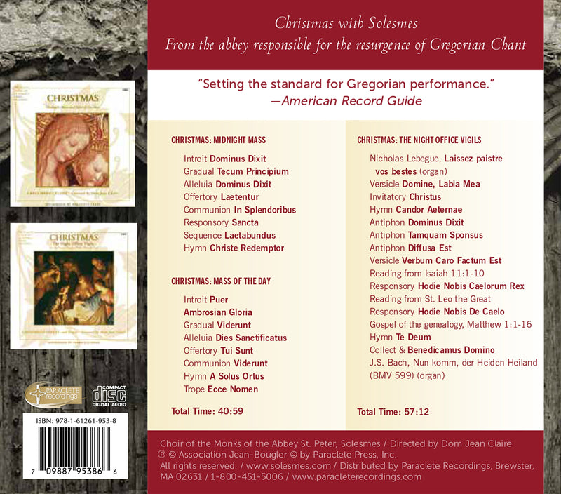 Gregorian Chant Christmas / Monks of Solesmes