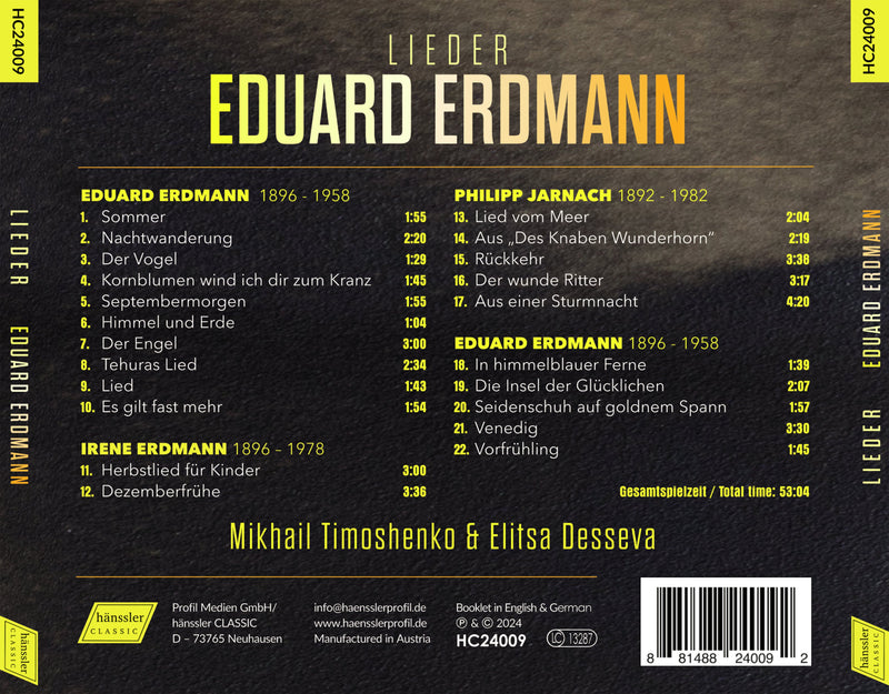 Erdmann: Lieder