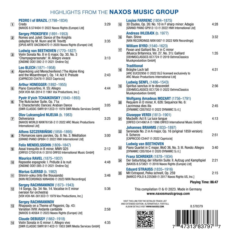 The Naxos Music Group 2023 Catalogue [Book + Sampler CD]