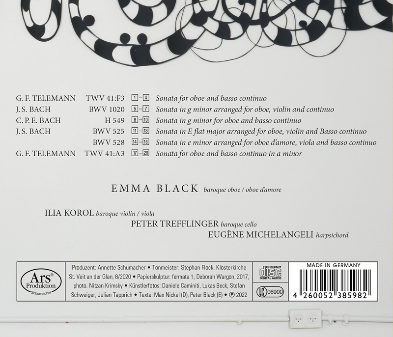 J.S. Bach, C.P.E. Bach, & Telemann: The Privileged Oboe / Korol, Michelangeli, Black,Trefflinger