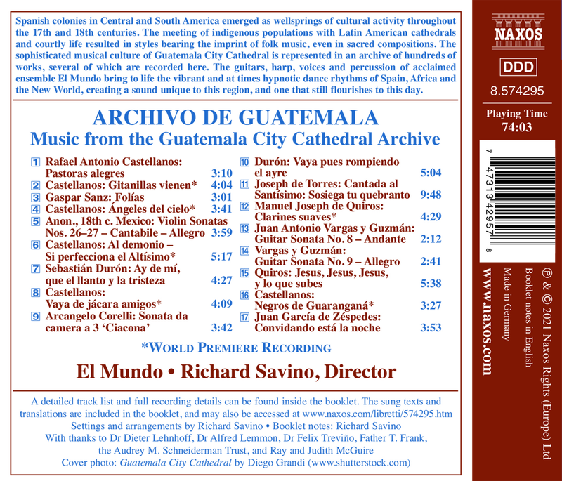 Archivo de Guatemala - Music from the Guatemala City Cathedral Archive / Savino, El Mundo