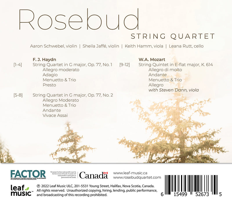 Haydn: String Quartets, Op. 77 - Mozart: String Quintet, K. 614 / Rosebud String Quartet
