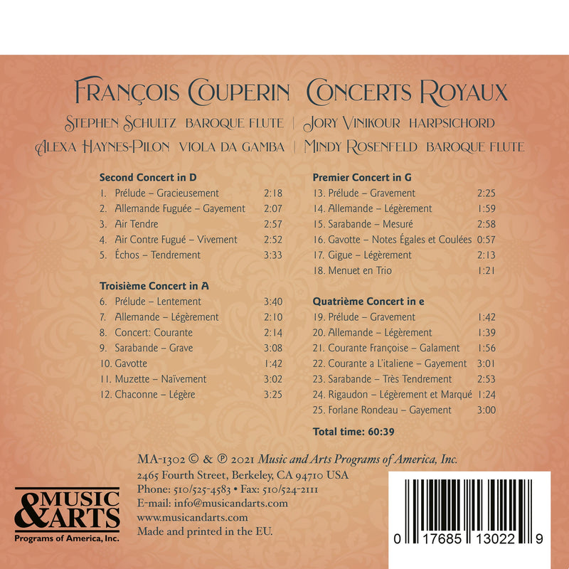 Couperin: Concerts Royaux / Schultz, Vinikour, Haynes-Pilon, Rosenfeld