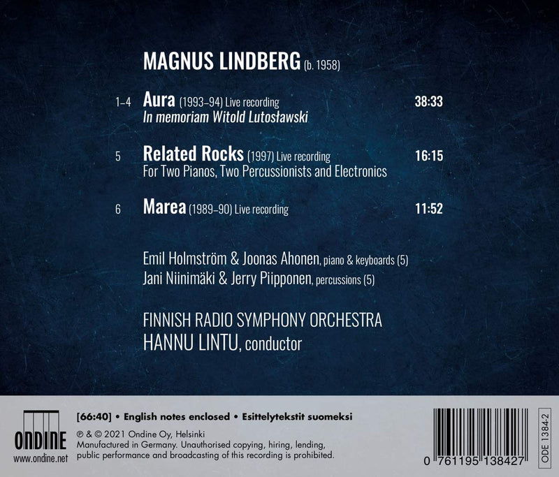 Lindberg: Aura; Marea; Related Rocks / Lintu, Finnish Radio Symphony
