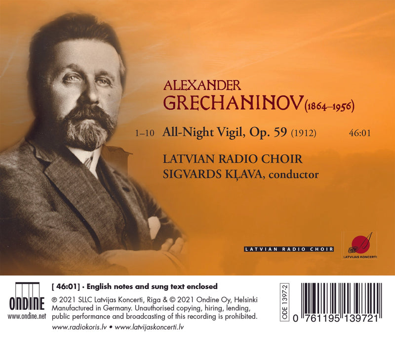 Grechaninov: All-Night Vigil / Kļava, Latvian Radio Choir