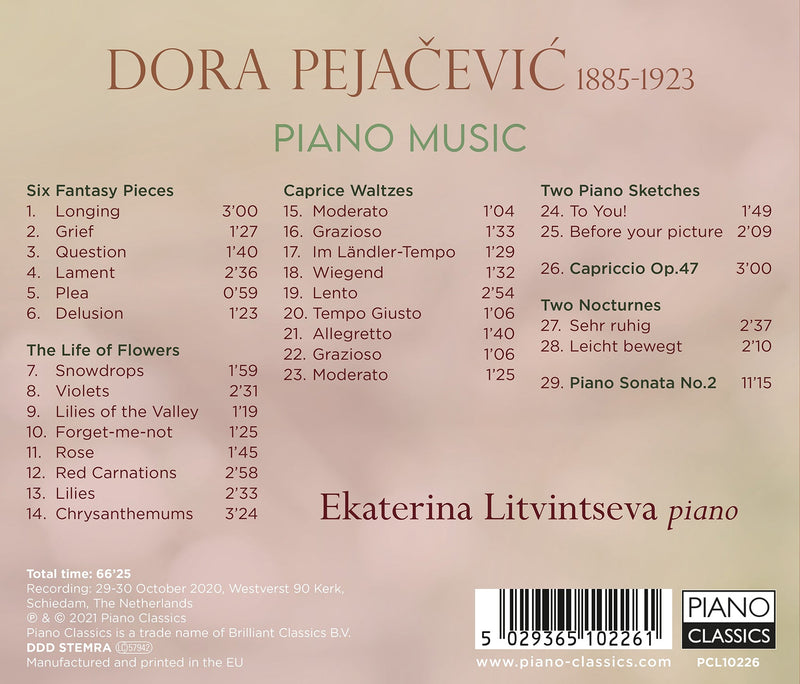 Pejačević: Piano Music / Litvintseva