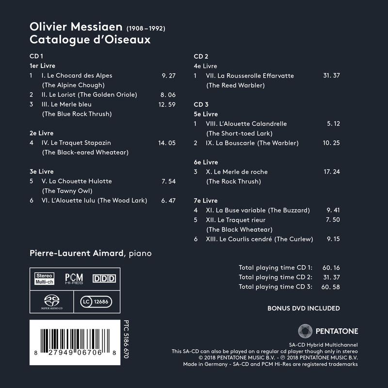 Messiaen: Catalogue d'Oiseaux / Pierre-Laurent Aimard
