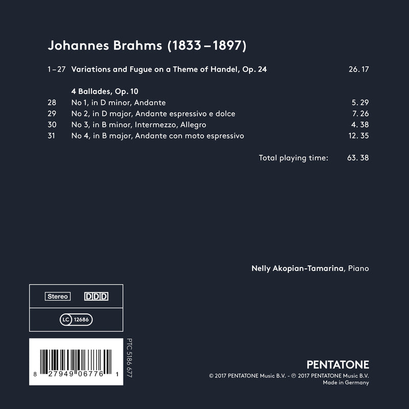 Brahms: Handel Variations & Ballades / Akopian-Tamarina
