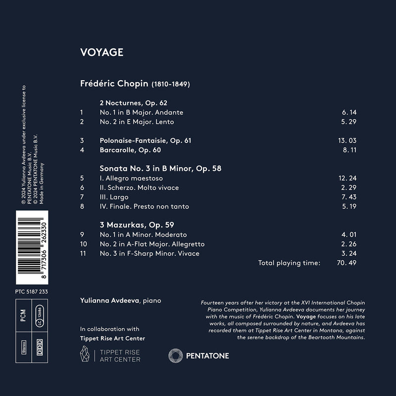 Voyage - Chopin: Sonata No. 3 and other Music for Solo Piano / Avdeeva