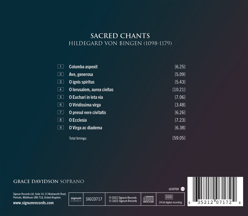 Hildegard von Bingen: Sacred Chants / Grace Davidson