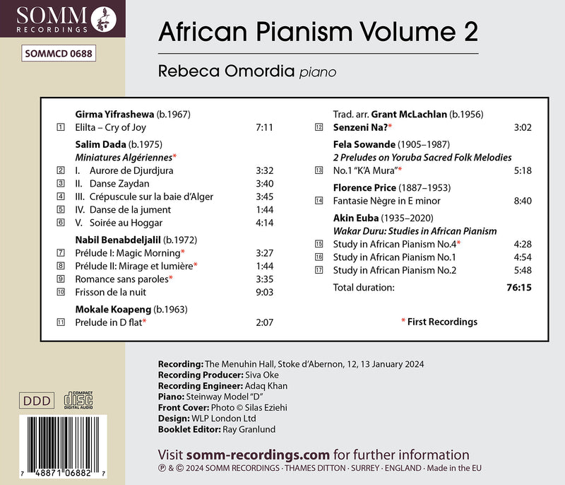 African Pianism, Vol. 2 / Rebeca Omordia