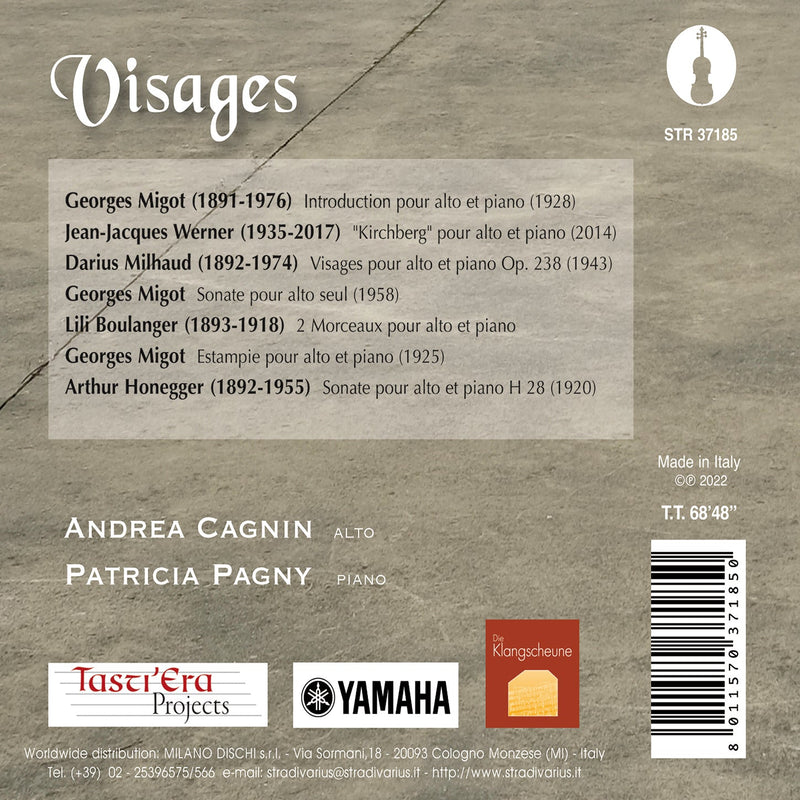Visages / Andrea Cagnin, Patricia Pagny