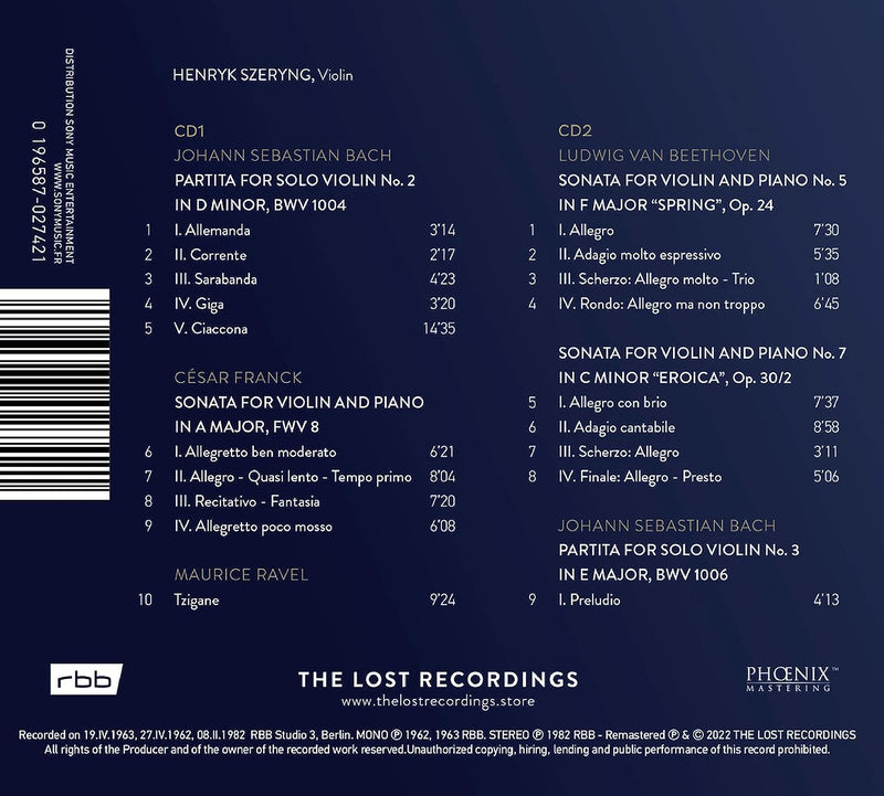 Henryk Szeryng: The Unreleased Berlin Studio Recordings