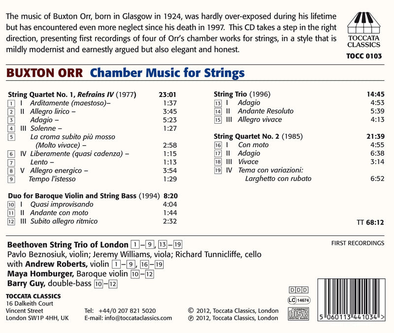 Orr: Chamber Music For Strings