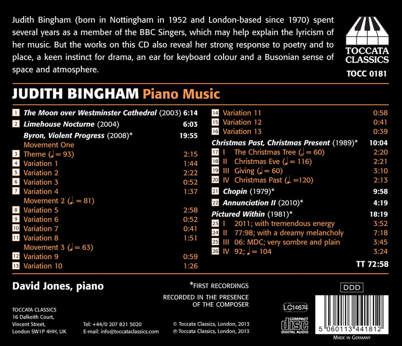 Bingham: Piano Music / Jones