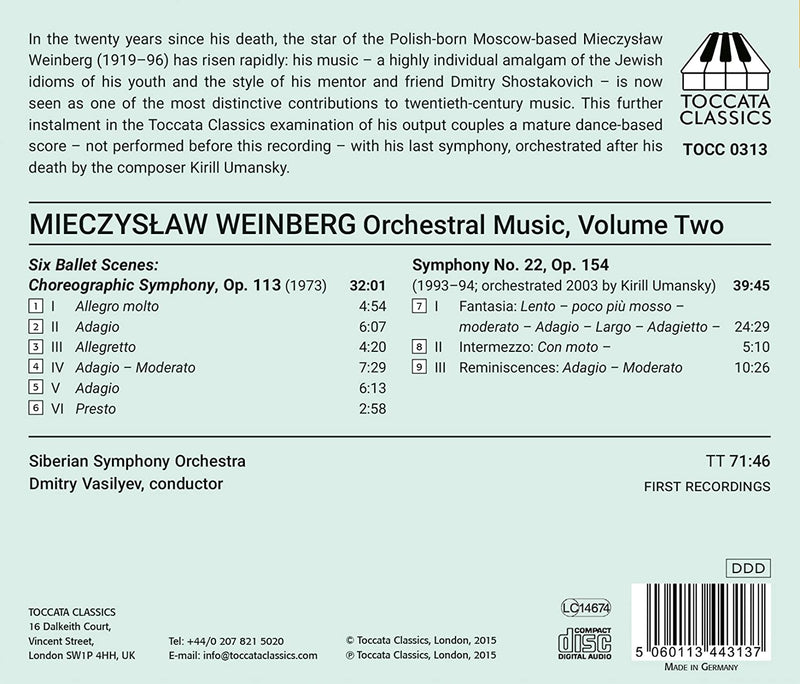 Weinberg: Music for Orchestral, Vol 2 / Vasilyev, Siberian Symphony