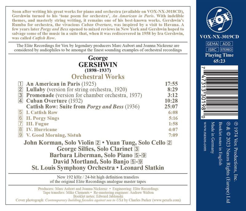 Gershwin: Works for Orchestra / Slatkin, St. Louis Symphony