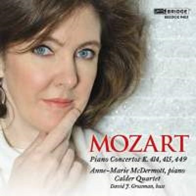 Mozart: Piano Concertos K 414, 415, 449 (Chamber Version). Anne-Marie McDermott, Calder Quartet