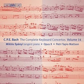C.P.E. Bach: Complete Keyboard Concertos Vol 14 / Spányi