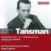 Alexandre Tansman: Symphonies Vol 4 / Caetani, Svizzera Italiana