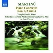 Martinu: Piano Concertos 1, 2 & 4 / Giorgio Koukl, Arthur Fagen, Martinu Philharmonic