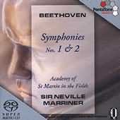 Beethoven: Symphonies No 1 & 2 / Sir Neville Marriner, Asmf