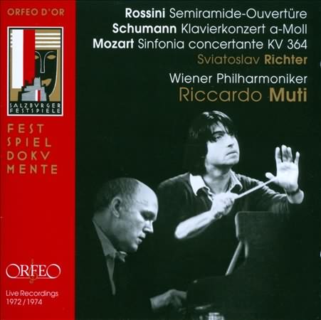 Schumann: Piano Concerto; Mozart: Sinfonia Concertante; Rossini / Richter, Muti