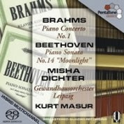 Brahms: Piano Concerto No 1; Beethoven: Piano Sonata No 14 "moonlight" / Dichter, Masur