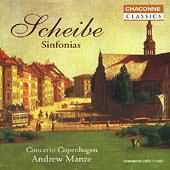 Scheibe: Sinfonias / Andrew Manze, Concerto Copenhagen