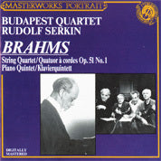 Brahms: String Quartet, Piano Quintet / R Serkin, Budapest