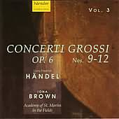 Handel: Concerti Grossi Op 6 Nos 9-12 / Iona Brown, Asmf