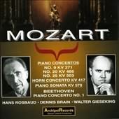 Mozart: Piano Concertos No. 9, No. 20, No. 25; Horn Concerto; Piano Sonata