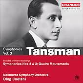 Tansman: Symphonies Vol 3 / Caetani, Melbourne So