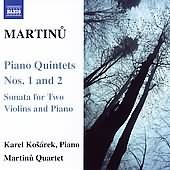 Martinu: Piano Quintets No 1 & 2, Etc / Karel Kosárek, Et Al